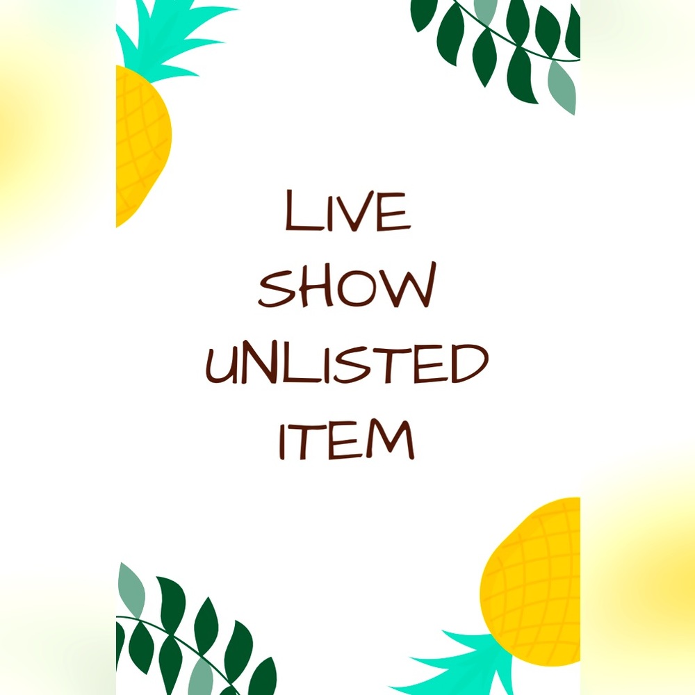 Item as shown during live show.